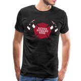 Father Husband Hero Firefighter Men's Premium T-Shirt (CK1858) - charcoal gray