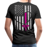 Nurse Flag Heart Front Men's Premium T-Shirt (CK1818) Updated - black