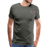 Nurse Flag Heart Front Men's Premium T-Shirt (CK1818) Updated - asphalt gray
