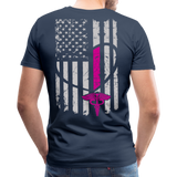 Nurse Flag Heart Front Men's Premium T-Shirt (CK1818) Updated - navy