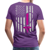 Nurse Flag Heart Front Men's Premium T-Shirt (CK1818) Updated - purple