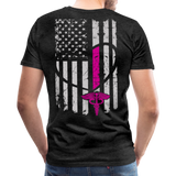 Nurse Flag Heart Front Men's Premium T-Shirt (CK1818) Updated - charcoal gray