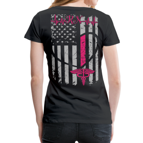 RN Nurse Flag Women’s Premium T-Shirt (CK1295) updated - black