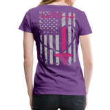 RN Nurse Flag Women’s Premium T-Shirt (CK1295) updated - purple