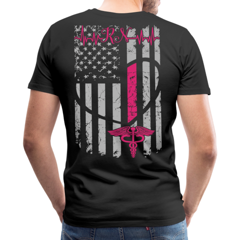 RN Nurse Flag Men's Premium T-Shirt (CK1295) updated - black