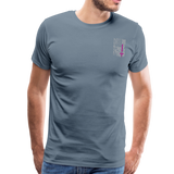 Nurse Flag Men's Premium T-Shirt (CK1213) Updated - steel blue