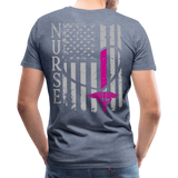 Nurse Flag Men's Premium T-Shirt (CK1213) Updated - heather blue