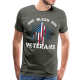God Bless Our Veterans Men's Premium T-Shirt (CK1509) - asphalt gray