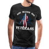 God Bless Our Veterans Men's Premium T-Shirt (CK1509) - charcoal gray