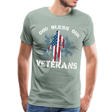 God Bless Our Veterans Men's Premium T-Shirt (CK1509) - steel green