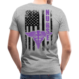 Nurse Flag Men's Premium T-Shirt (CK1808) updated - heather gray