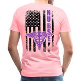 Nurse Flag Men's Premium T-Shirt (CK1808) updated - pink