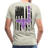 Nurse Flag Men's Premium T-Shirt (CK1808) updated - heather oatmeal
