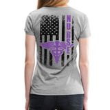 Nurse Flag Women’s Premium T-Shirt (CK1808) UPdated - heather gray