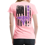 Nurse Flag Women’s Premium T-Shirt (CK1808) UPdated - pink