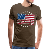 American Pride Men's Premium T-Shirt (CK1877) - noble brown