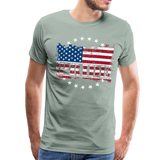 American Pride Men's Premium T-Shirt (CK1877) - steel green