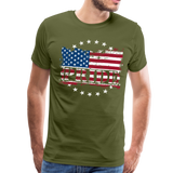 American Pride Men's Premium T-Shirt (CK1877) - olive green