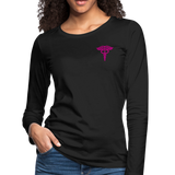 Nurse Flag Women's Premium Long Sleeve T-Shirt (CK1690) Updated+ - black