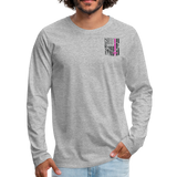 Nurse Flag Men's Premium Long Sleeve T-Shirt (CK1674) Updated+ - heather gray