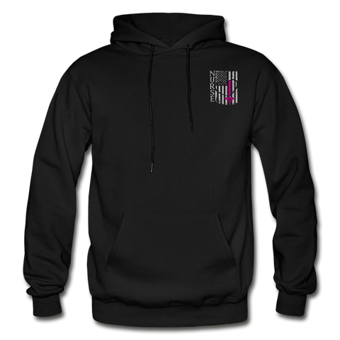 Nurse Flag Gildan Heavy Blend Adult Hoodie (CK1806) - black