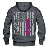 Nurse Flag Gildan Heavy Blend Adult Hoodie (CK1806) - charcoal gray