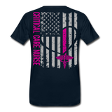 Critical Care Nurse Men's Premium T-Shirt (CK1838) - deep navy