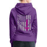 Nurse Flag Women’s Premium Hoodie (Ck1806) Updated - purple