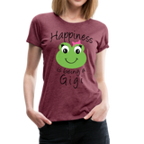 Happiness is being a Gigi Women’s Premium T-Shirt (CK1594) - heather burgundy