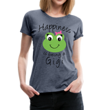 Happiness is being a Gigi Women’s Premium T-Shirt (CK1594) - heather blue