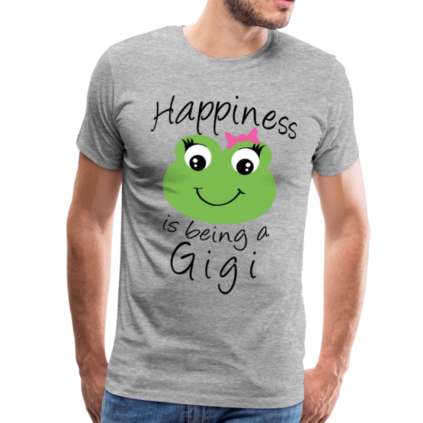 Happiness is being a Gigi Men's Premium T-Shirt (CK1594) - heather gray
