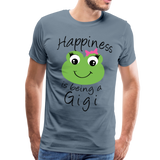Happiness is being a Gigi Men's Premium T-Shirt (CK1594) - steel blue