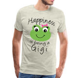 Happiness is being a Gigi Men's Premium T-Shirt (CK1594) - heather oatmeal
