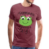 Happiness is being a Gigi Men's Premium T-Shirt (CK1594) - heather burgundy