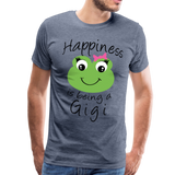 Happiness is being a Gigi Men's Premium T-Shirt (CK1594) - heather blue