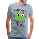 Happiness is being a Gigi Men's Premium T-Shirt (CK1594) - heather ice blue