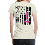 Nurse Flag Women’s Premium T-Shirt (CK1213) Updated+ - heather oatmeal