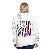 Nurse Flag Women’s Premium Hoodie (CK1806) Updated+ - white