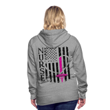 Nurse Flag Women’s Premium Hoodie (CK1806) Updated+ - heather gray