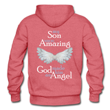 Son Amazing Angel Gildan Heavy Blend Adult Hoodie - heather red