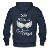 Son Amazing Angel Gildan Heavy Blend Adult Hoodie - navy