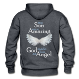 Son Amazing Angel Gildan Heavy Blend Adult Hoodie - charcoal gray