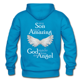 Son Amazing Angel Gildan Heavy Blend Adult Hoodie - turquoise