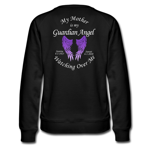 Mother Sunrise 1925- Sunset 2020 Women’s Premium Sweatshirt - black