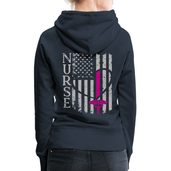 Nurse Flag Women’s Premium Hoodie (CK1806) - navy