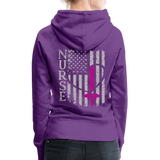Nurse Flag Women’s Premium Hoodie (CK1806) - purple