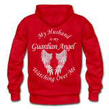 Husband Guardian Angel Gildan Heavy Blend Adult Hoodie (CK1673) - red