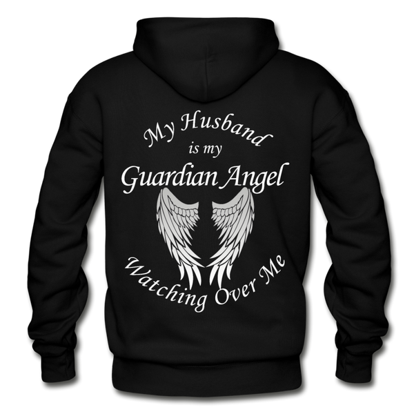 Husband Guardian Angel Gildan Heavy Blend Adult Hoodie (CK1673) - black