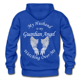 Husband Guardian Angel Gildan Heavy Blend Adult Hoodie (CK1673) - royal blue