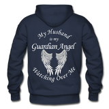 Husband Guardian Angel Gildan Heavy Blend Adult Hoodie (CK1673) - navy